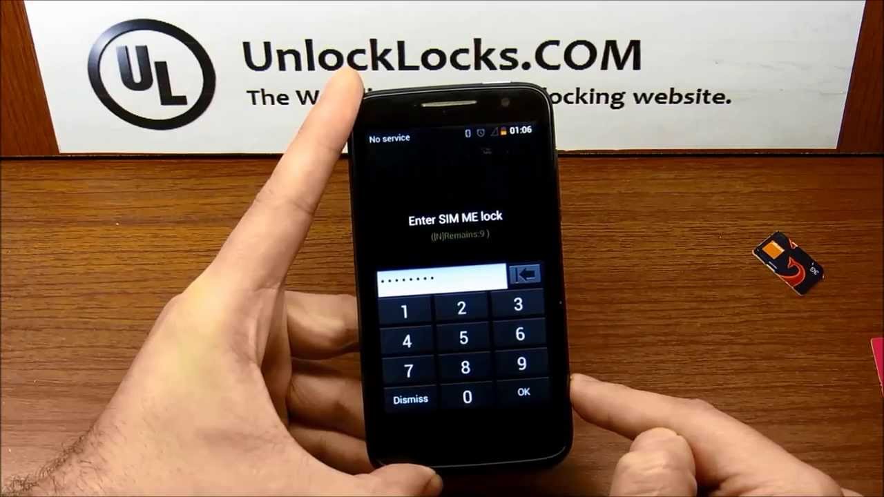 Alcatel Unlock Code One Touch Fierce 7024W T-Mobile usa 100% correct code 