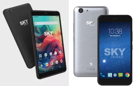 a SKY Cellphone & a Tablet