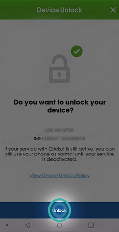 ALL Device Unlock App DEVICE UNLOCK SERVICE Cricket 