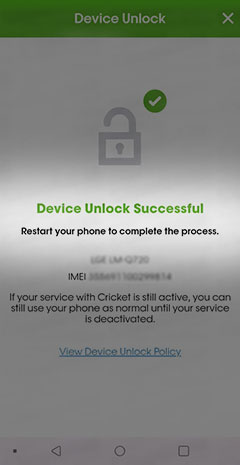 unlock Cricket LG Fortune 3 (k300am4 and k300cmr)